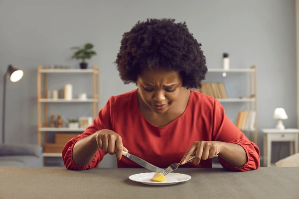 Young Lady Having Tiny Serving